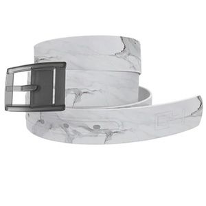 c4 white marble belt with grey buckle